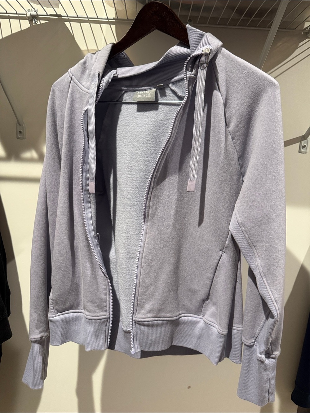 Light Lavender Full-Zip Hoodie Jacket
